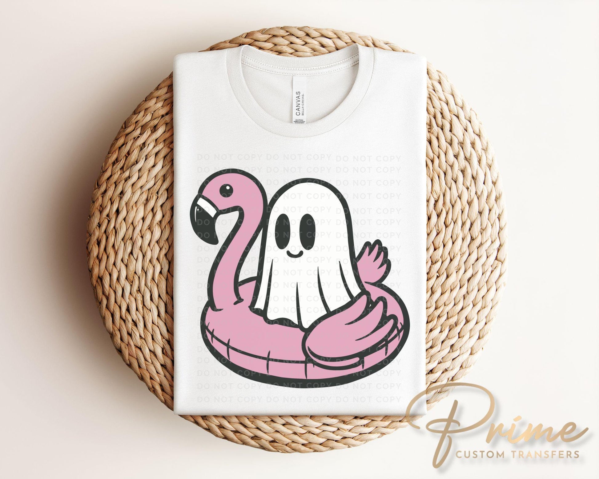 Summerween DTF Transfers, Ready to Press, T-shirt Transfers, Heat Transfer, Direct to Film, Beach, Halloween, Flamingo, Pool Floaty, Ghost