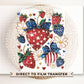 4th of July DTF Transfers, Ready to Press, T-shirt Transfers, Heat Transfer, Direct to Film, Memorial Day, Coquette, Patriotic Strawberries