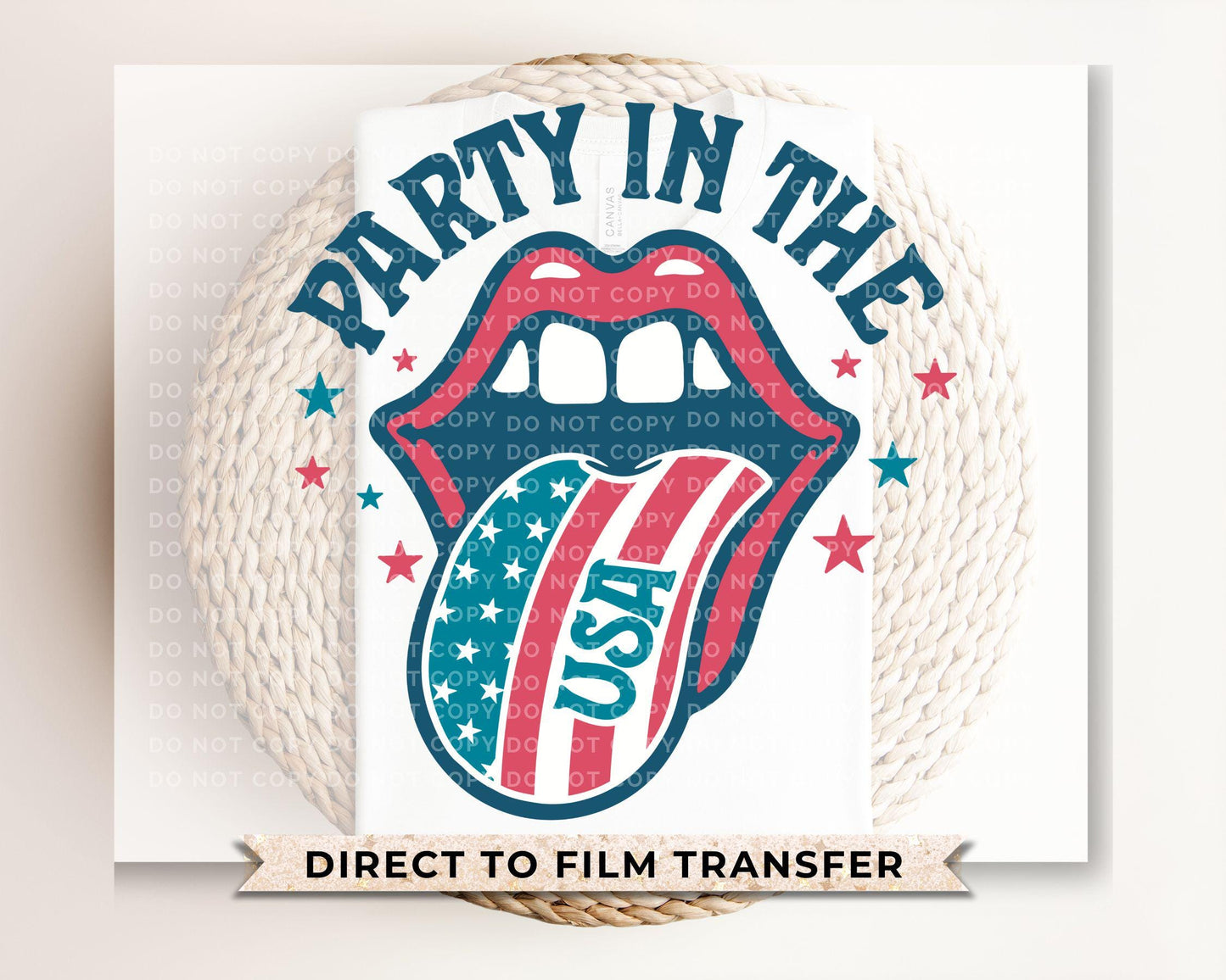 4th of July DTF Transfers, Ready to Press, T-shirt Transfers, Heat Transfer, Direct to Film, Memorial Day, America, Groovy, Party in the USA