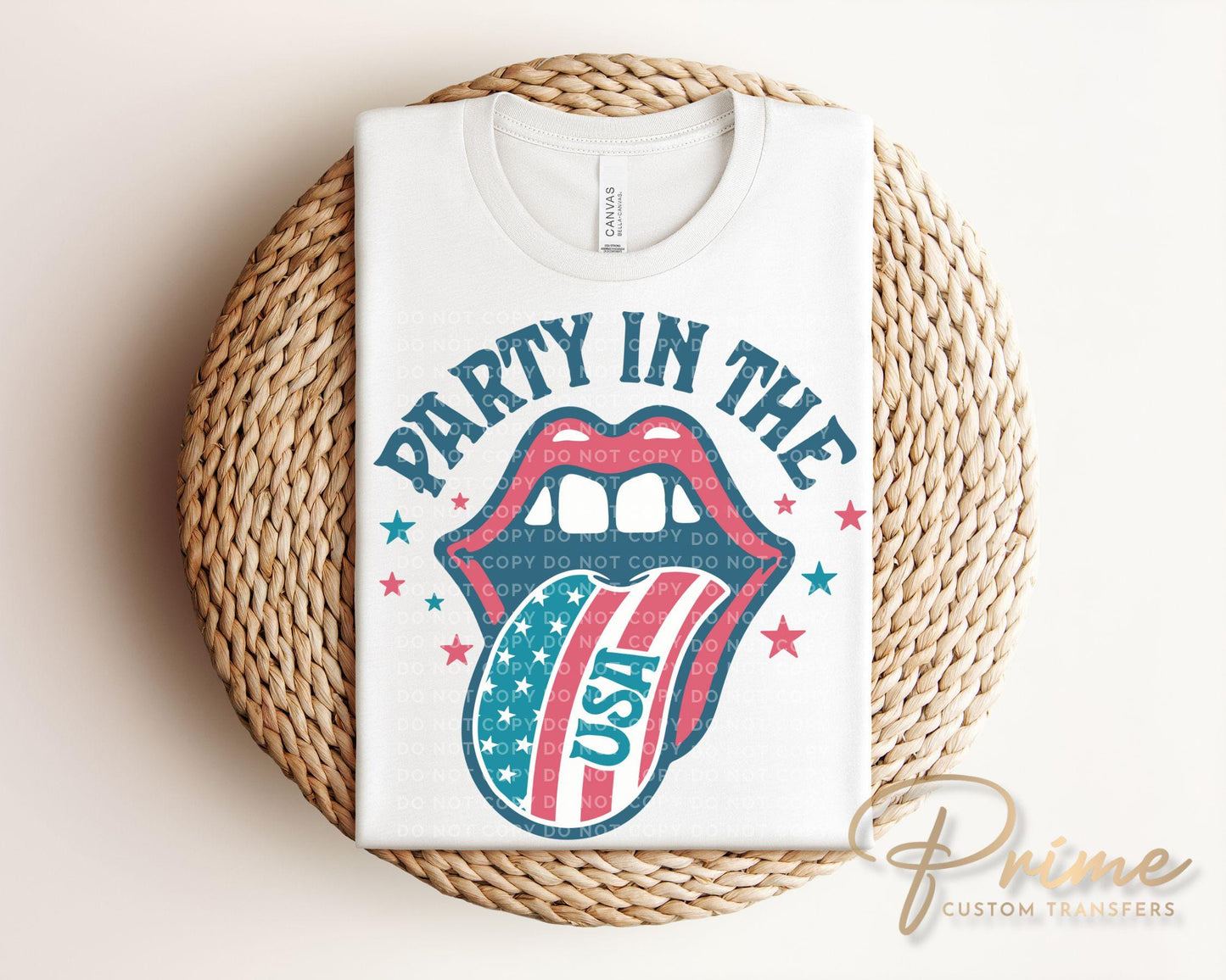 4th of July DTF Transfers, Ready to Press, T-shirt Transfers, Heat Transfer, Direct to Film, Memorial Day, America, Groovy, Party in the USA