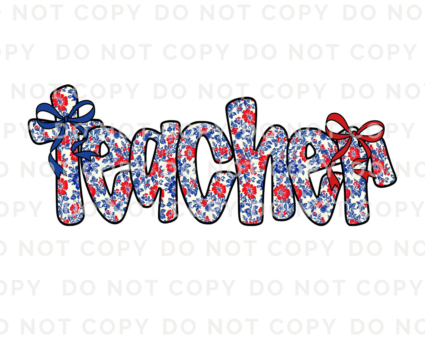 4th of July DTF Transfer, Ready to Press, T-shirt Transfer, Heat Transfer, Direct to Film, Preschool, Gift for Teacher, Floral Coquette