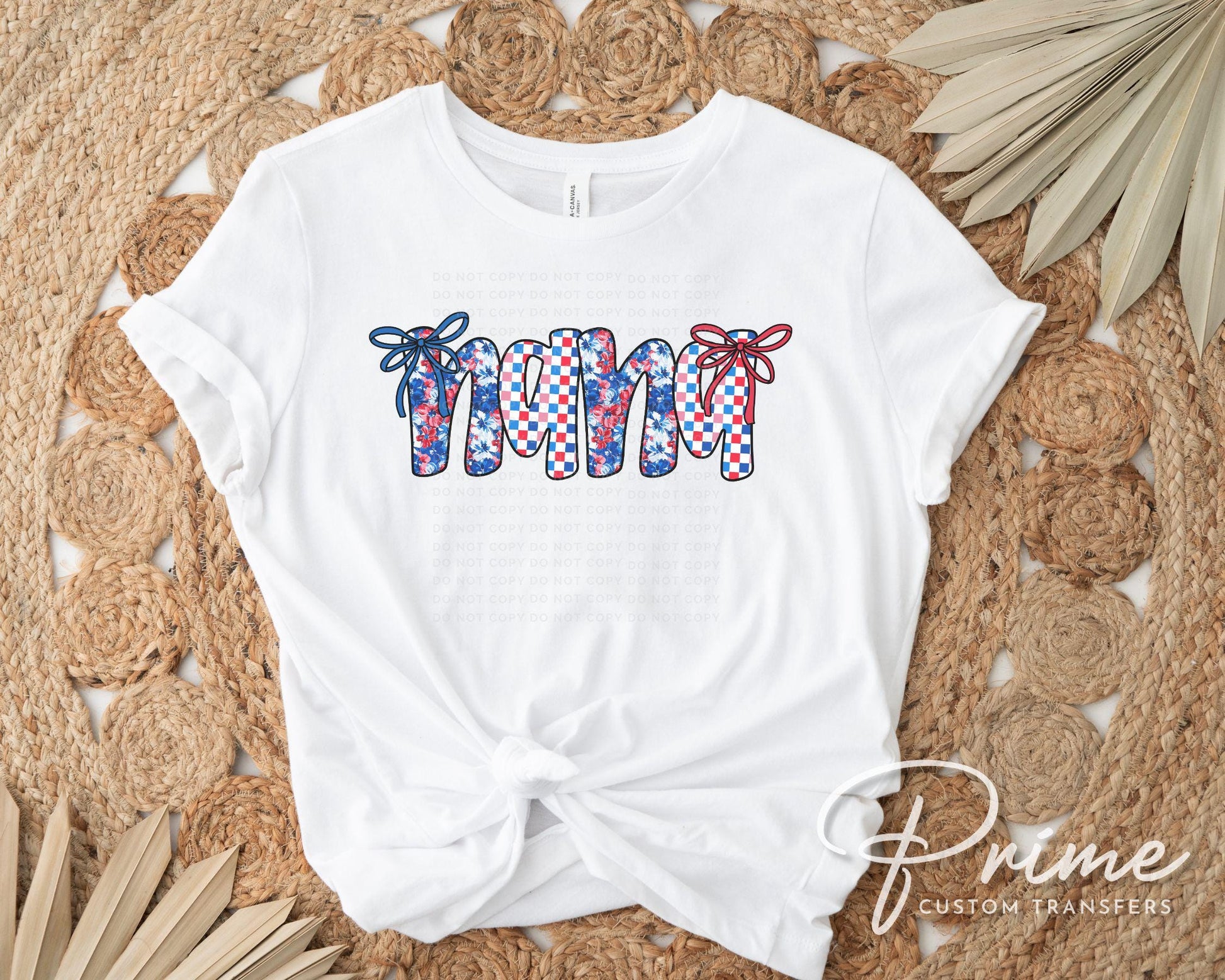 4th of July DTF Transfer, Ready to Press, T-shirt Transfer, Heat Transfer, Direct to Film, Memorial Day, America, Bows, USA Coquette Nana