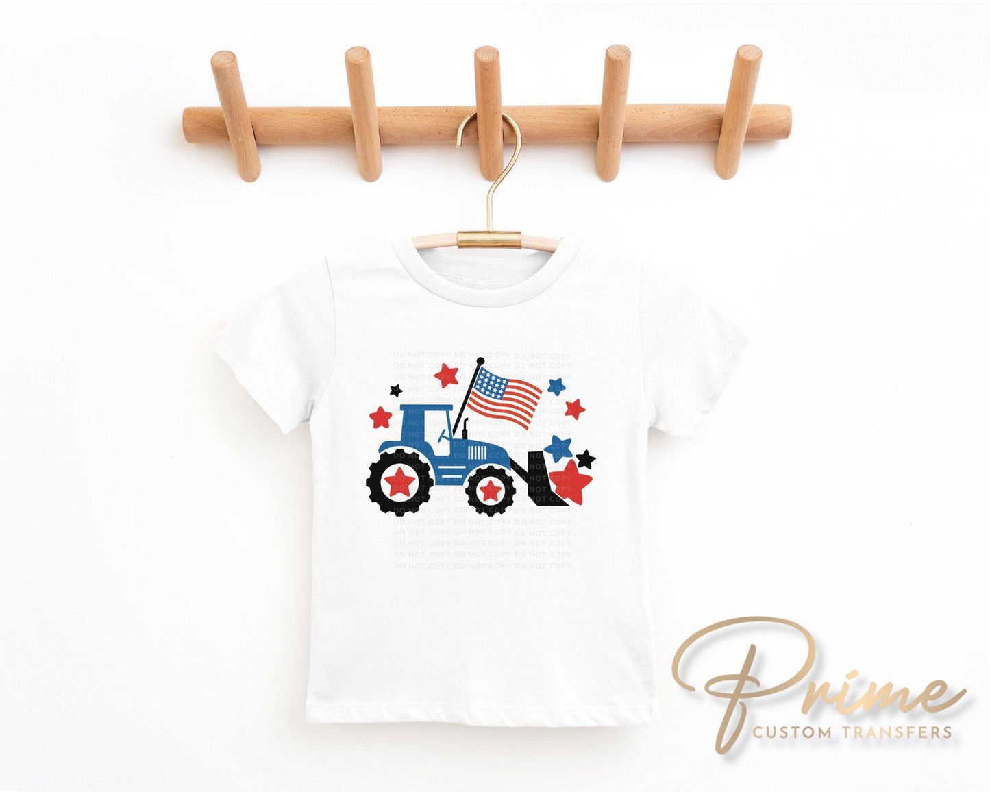 4th of July DTF Transfers, Ready to Press, T-shirt Transfers, Heat Transfer, Direct to Film, Memorial Day, American Boy, Patriotic Tractor