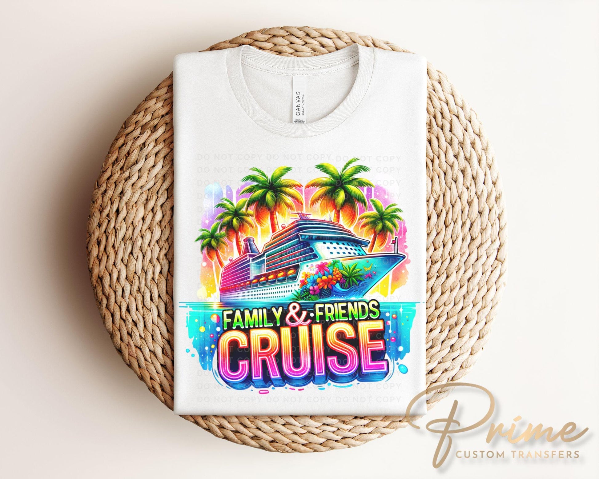 Family and Friends Cruise DTF Transfer, Ready to Press, T-shirt Transfer, Heat Transfer, Direct to Film, Trip, Vacation, Matching, Fun, 2025