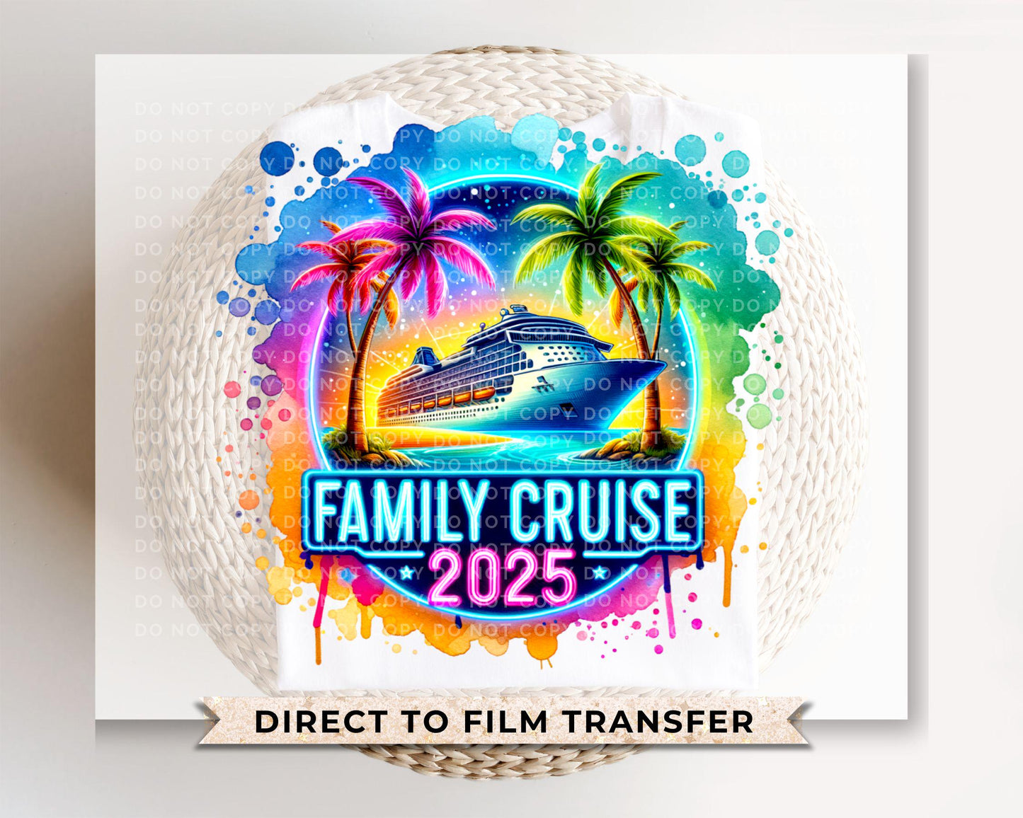 Family Cruise DTF Transfer, Ready to Press, T-shirt Transfer, Heat Transfer, Direct to Film, Trip, Vacation, Matching, Fun Memories, 2025