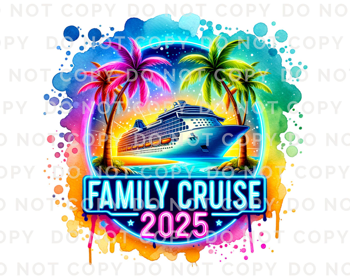 Family Cruise DTF Transfer, Ready to Press, T-shirt Transfer, Heat Transfer, Direct to Film, Trip, Vacation, Matching, Fun Memories, 2025