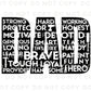 Father's Day DTF Transfer, Ready to Press, T-shirt Transfer, Heat Transfer, Direct to Film, Gift for Dad, Words of Affirmations, Word Art