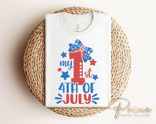 4th of July DTF Transfers, Ready to Press, T-shirt Transfers, Heat Transfer, Direct to Film, Memorial Day, American Boy, First 4th of July