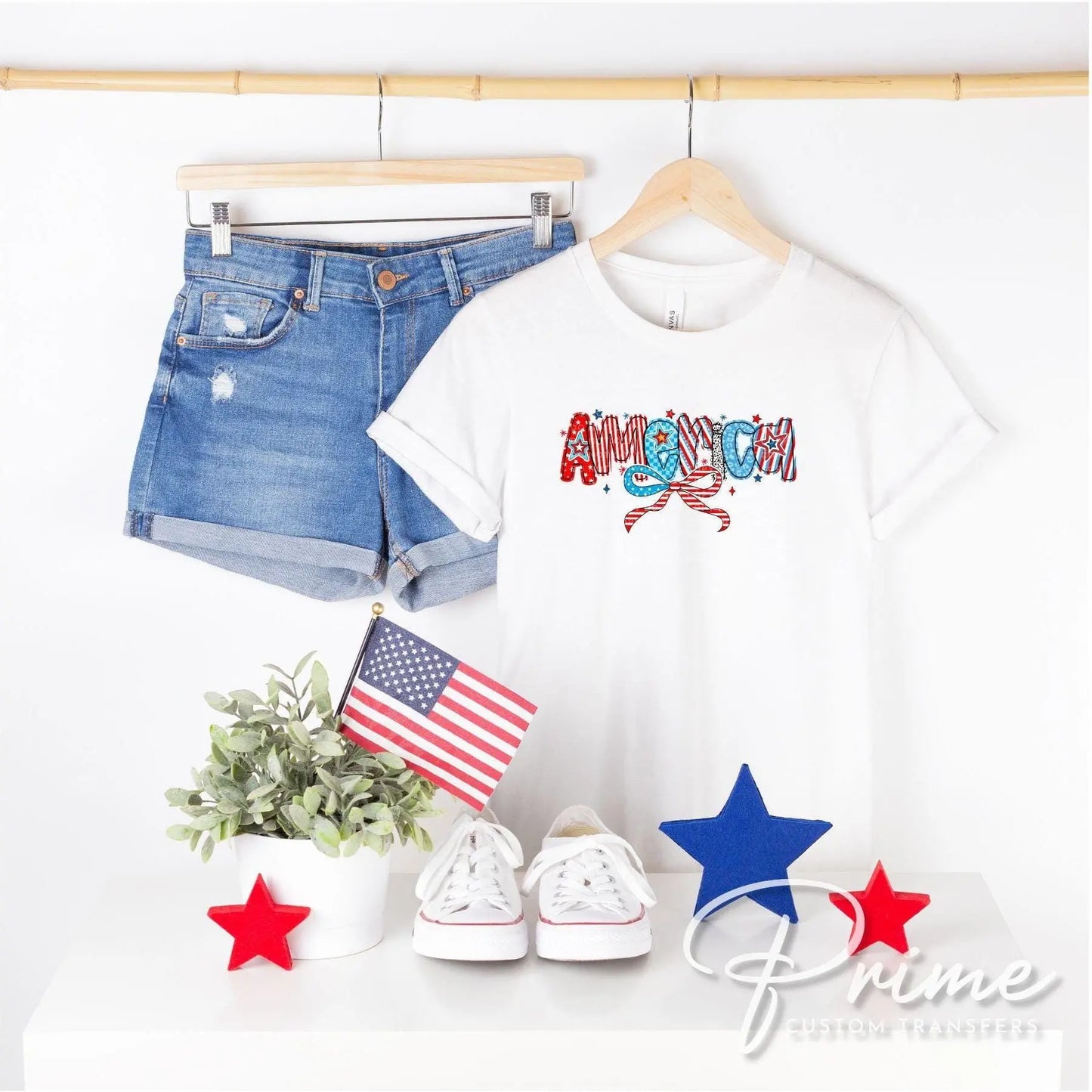 4th of July DTF Transfer, Memorial Day DTF, Independence Day, Ready to Press, T-shirt Transfer, Direct to Film, America Coquette