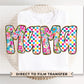 Mother's Day DTF Transfer, Ready to Press, T-shirt Transfer, Heat Transfer, Direct to Film, Gift for Mom, Flowers, Faux Glitter Floral Mama