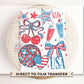 4th of July DTF Transfer, Ready to Press, T-shirt Transfer, Heat Transfer, Direct to Film, Memorial Day, America, Bows, USA Coquette Collage
