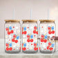 4th of July UV DTF Libbey 16oz Cup Wrap Sticker, Ready to Apply, No Heat, Permanent Adhesive, Waterproof, Glass Can, USA, Coquette Cherries
