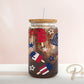 4th of July UV DTF Libbey 16oz Cup Wrap Sticker, Ready to Apply, No Heat, Permanent Adhesive, Waterproof, Glass Can, USA, Coquette Popsicles