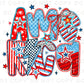 4th of July DTF Transfer, Ready to Press, T-shirt Transfer, Heat Transfer, Direct to Film, Memorial Day, America, Bows, USA Coquette Collage