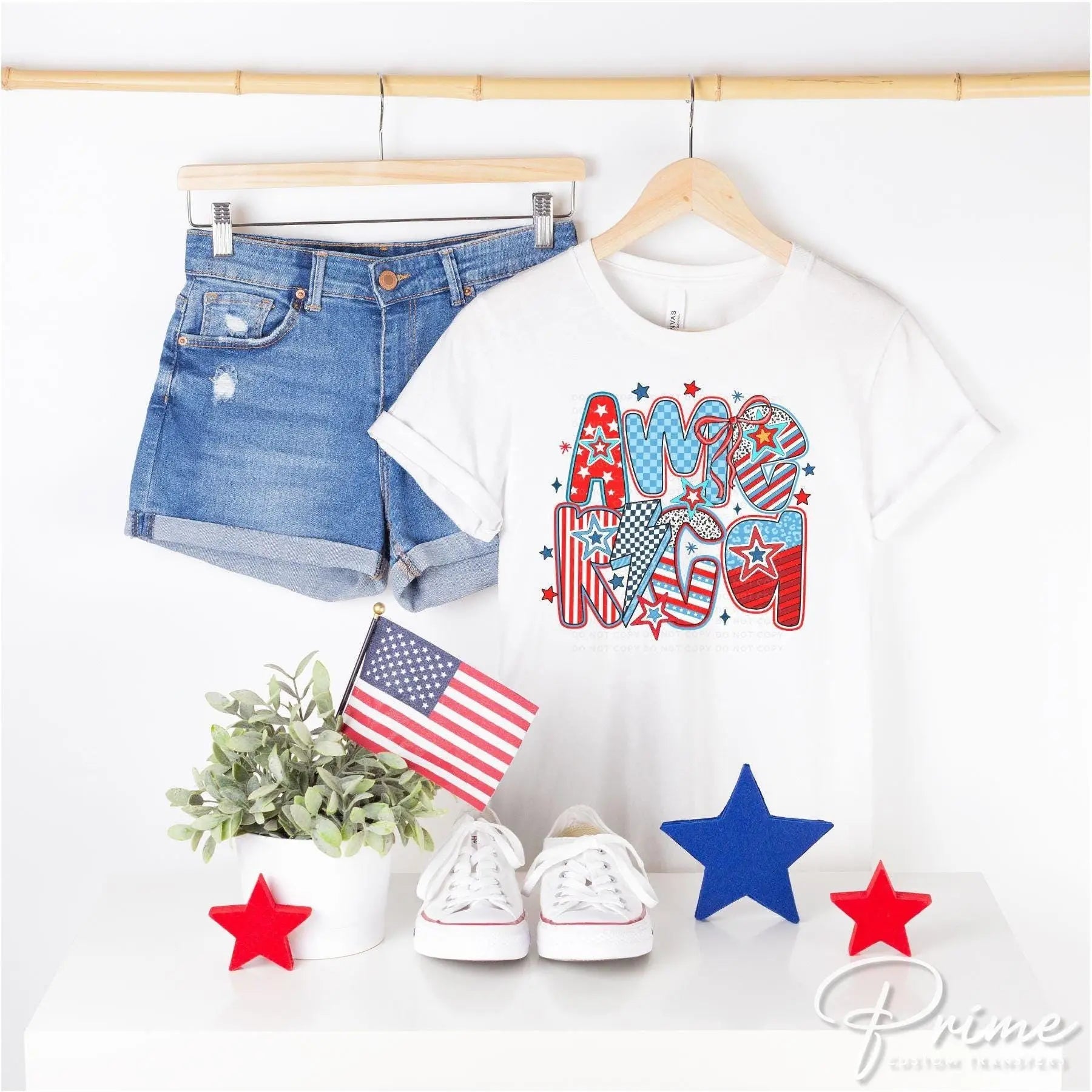 4th of July DTF Transfer, Ready to Press, T-shirt Transfer, Heat Transfer, Direct to Film, Memorial Day, America, Bows, USA Coquette Collage