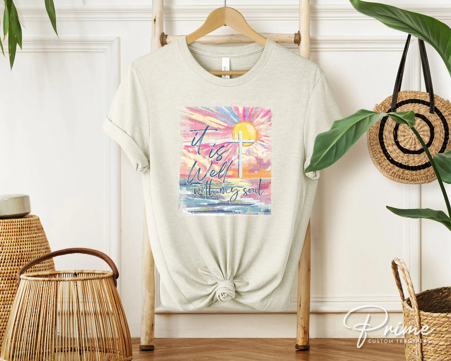 It Is Well With My Soul DTF Transfer, Ready to Press, T-shirt Transfer, Heat Transfer, Direct to Film, Bible Verse, Prayer, Cross, Jesus