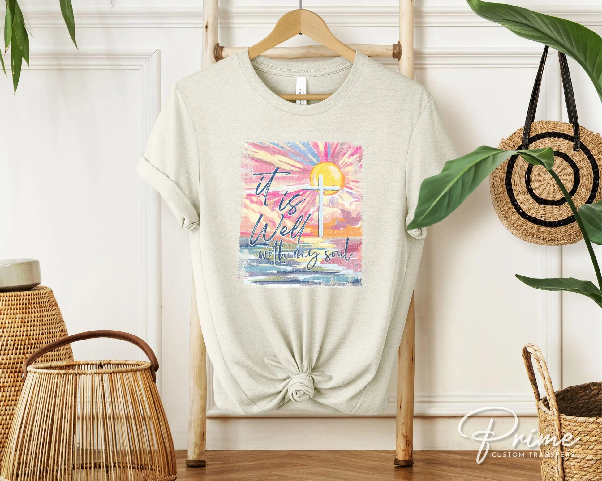 It Is Well With My Soul DTF Transfer, Ready to Press, T-shirt Transfer, Heat Transfer, Direct to Film, Bible Verse, Prayer, Cross, Jesus