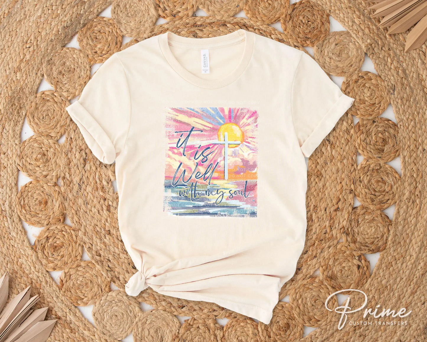 It Is Well With My Soul DTF Transfer, Ready to Press, T-shirt Transfer, Heat Transfer, Direct to Film, Bible Verse, Prayer, Cross, Jesus