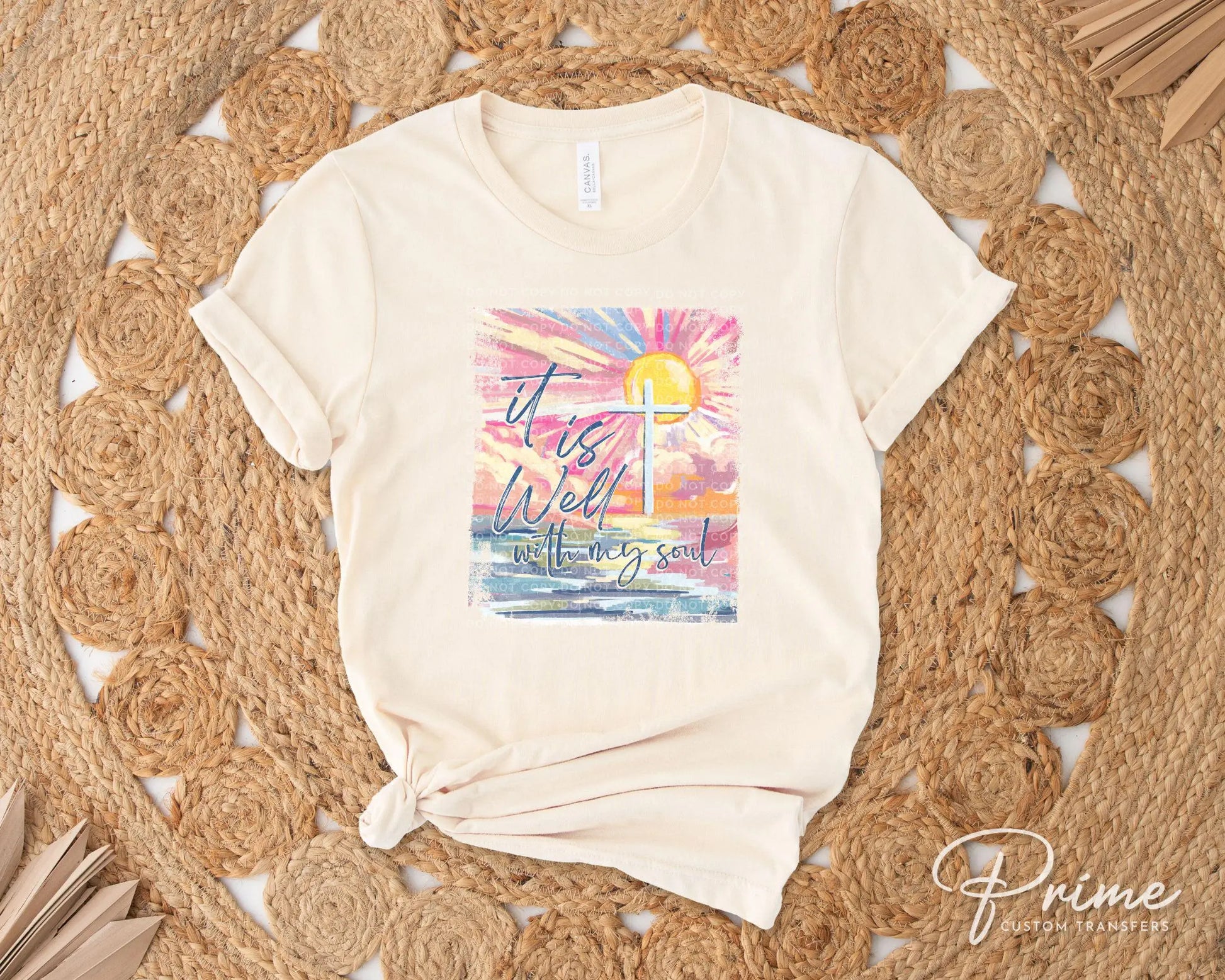 It Is Well With My Soul DTF Transfer, Ready to Press, T-shirt Transfer, Heat Transfer, Direct to Film, Bible Verse, Prayer, Cross, Jesus