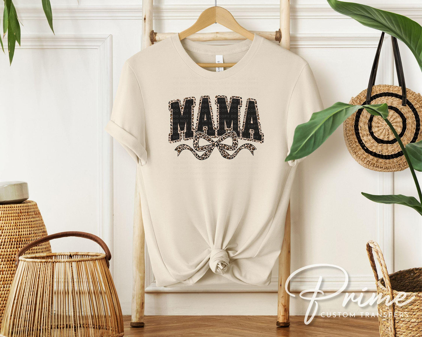 Coquette Mama Leopard DTF Transfer, Ready to Press, T-shirt Transfer, Heat Transfer, Direct to Film, Bow, Cheetah, Mother's Day Gift for Mom