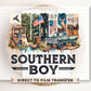 Southern Boy DTF Transfers, Ready to Press, T-shirt Transfers, Heat Transfer, Direct to Film, Gift for Dad, Camouflage, Father's Day Gift