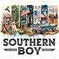 Southern Boy DTF Transfers, Ready to Press, T-shirt Transfers, Heat Transfer, Direct to Film, Gift for Dad, Camouflage, Father's Day Gift
