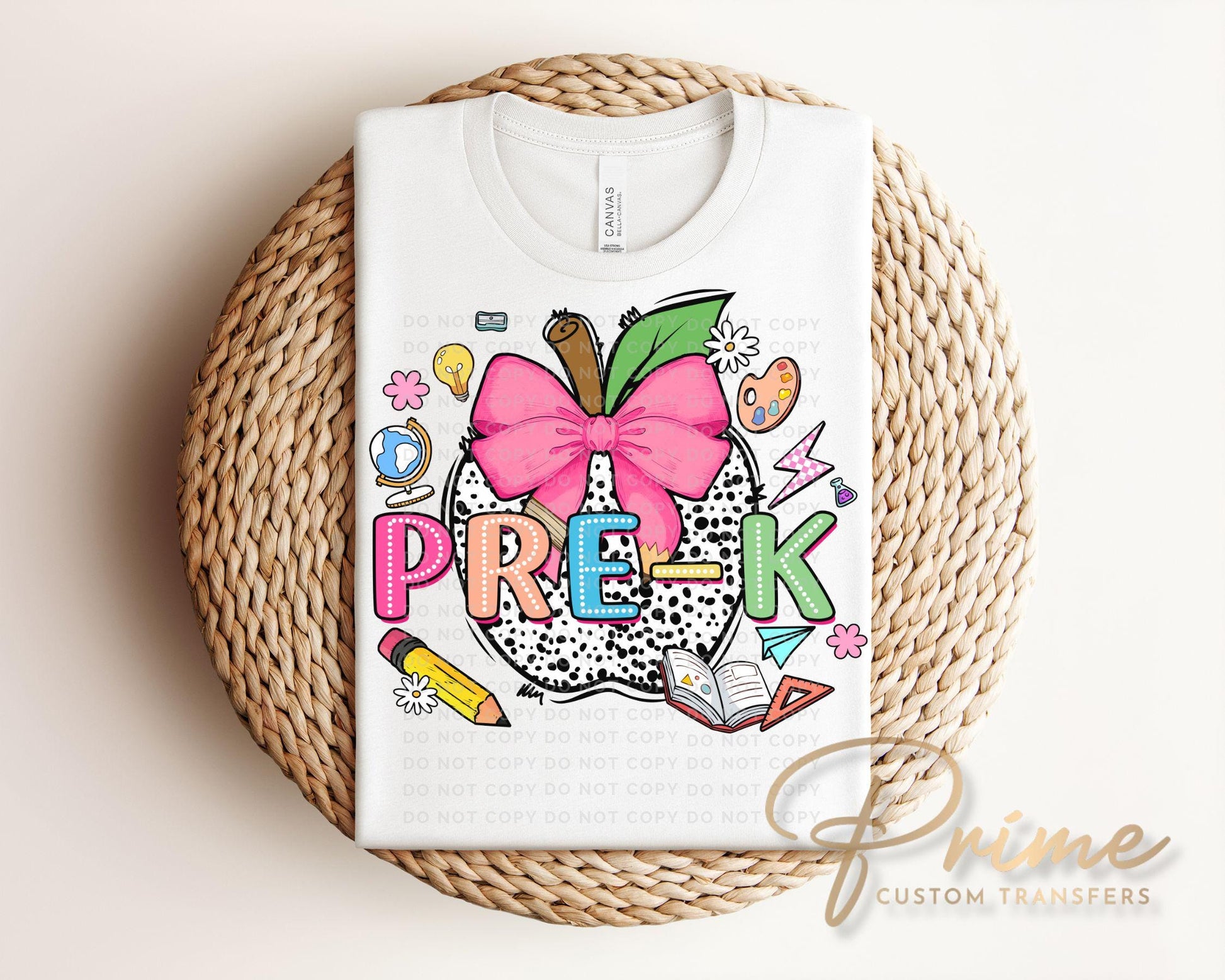 Back to School DTF Transfer, Ready to Press, T-shirt Transfer, Heat Transfer, Direct to Film, Kindergarten, Coquette First Day Of School