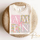 Coquette Floral Amen DTF Transfer, Ready to Press, T-shirt Transfer, Heat Transfer, Direct to Film, Bible Verse, Bow, Ribbon, Christian