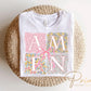 Coquette Amen DTF Transfer, Ready to Press, T-shirt Transfer, Heat Transfer, Direct to Film, Bible Verse, Christian Shirt, Bow, Ribbon