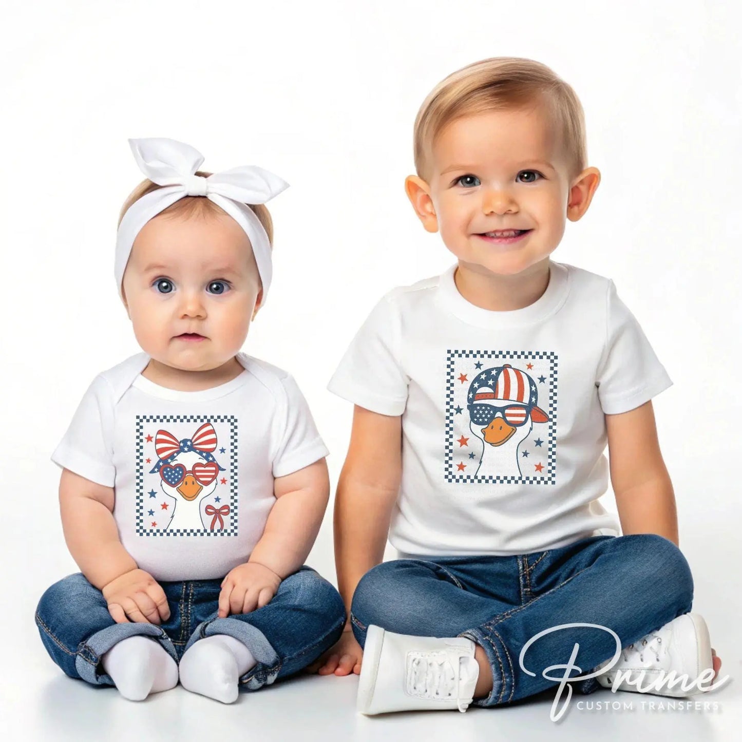 Girl Silly Goose, DTF Transfers, Ready to Press, T-shirt Transfers, Heat Transfer, Direct to Film, 4th of July Kids Patriotic Shirt, Summer