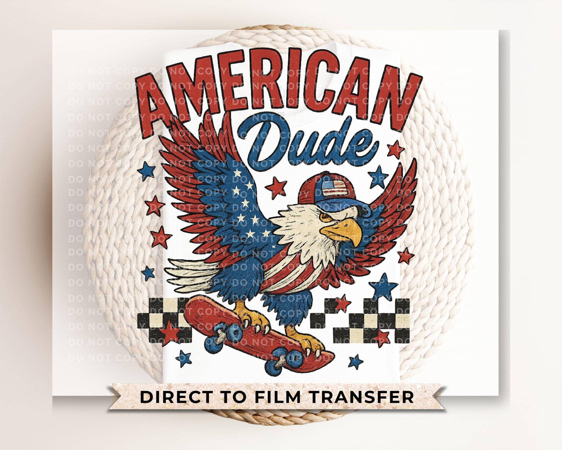 4th of July DTF Transfers, Ready to Press, T-shirt Transfers, Sublimation, Direct to Film, USA, Holiday, Independence, American Dude