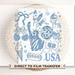 4th of July DTF Transfer, Ready to Press, Sublimation T-shirt Transfer, Direct to Film, Memorial Day, America, Bows, Blue Coquette Collage