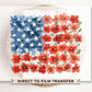 4th of July DTF Transfer, Ready to Press, T-shirt Transfer, Heat Transfer, Direct to Film, Sublimation, Flower Brushstroke American Flag