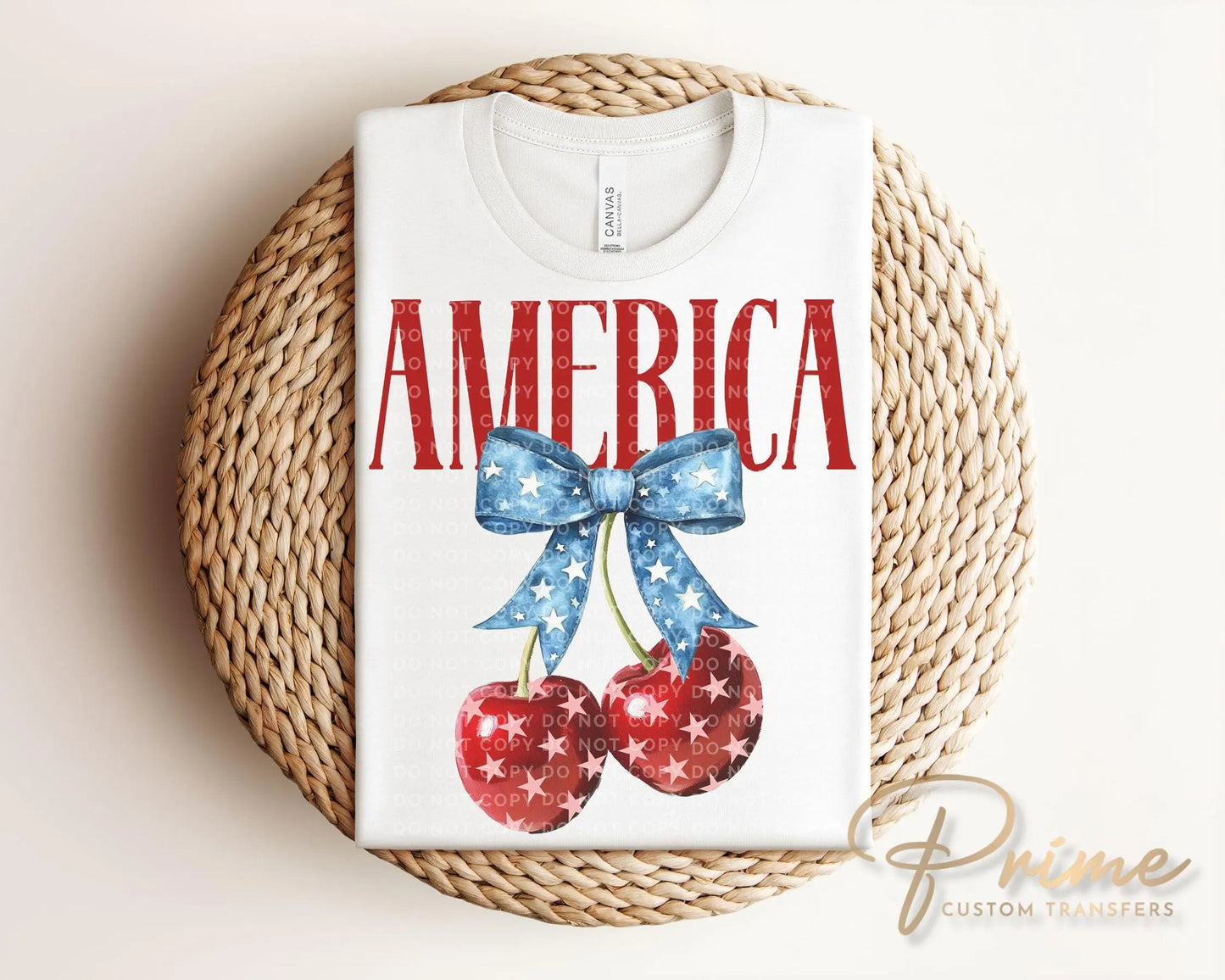4th of July DTF Transfers, Ready to Press, T-shirt Transfers, Sublimation, Direct to Film, Memorial Day, Coquette Bows, American Cherries