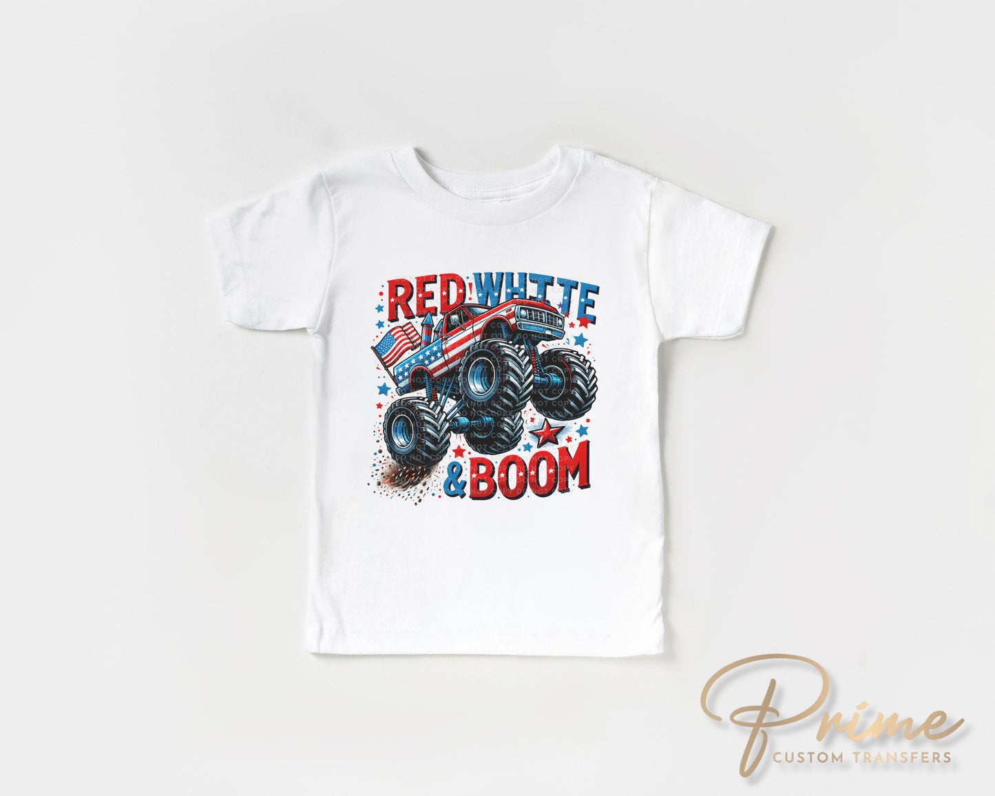 4th of July DTF Transfers, Ready to Press, T-shirt Transfers, Heat Transfer, Direct to Film, Memorial Day, Patriotic, America, Monster Truck