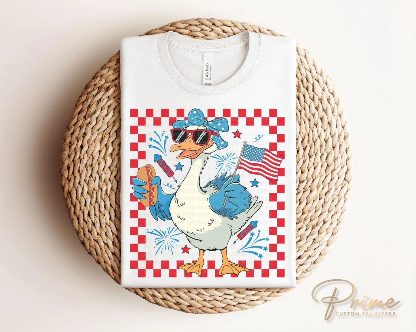 Girl Silly Goose, DTF Transfers, Ready to Press, T-shirt Transfers, Heat Transfer, Direct to Film, 4th of July Kids Patriotic Shirt, Summer