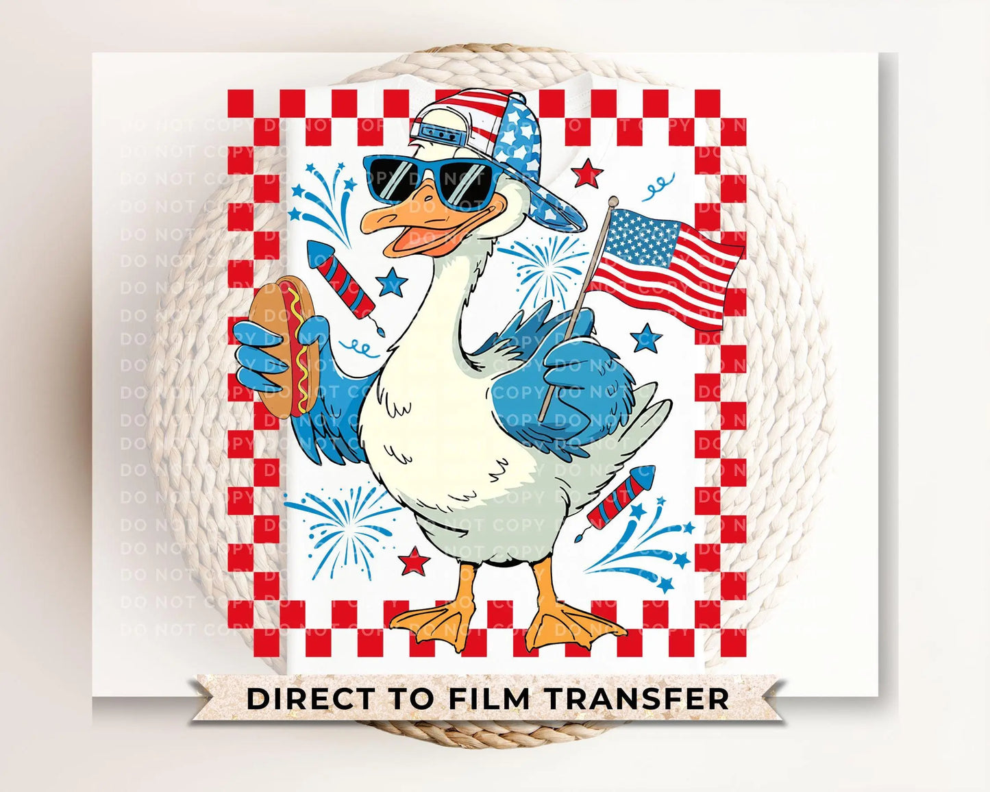 Boy Silly Goose, DTF Transfers, Ready to Press, T-shirt Transfers, Heat Transfer, Direct to Film, 4th of July Kids Patriotic Shirt, Summer