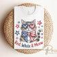 4th of July DTF Transfer, Ready to Press, T-shirt Transfer, Sublimation, Direct to Film, Pet Lover, Patriotic Cat, Coquette America Flag Cat