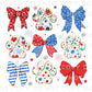 4th of July DTF Transfer, Ready to Press, T-shirt Transfer, Sublimation, Direct to Film, Pets Patriotic, America Flag, Coquette Dog Paws