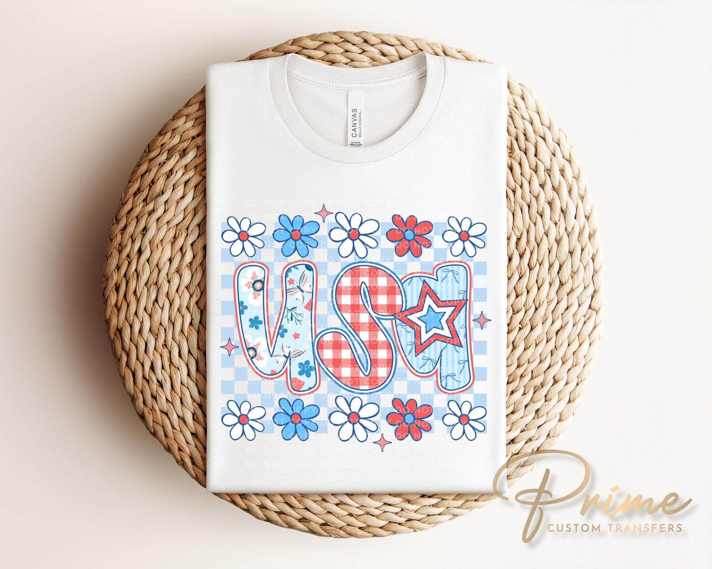 4th of July DTF Transfers, Ready to Press, T-shirt Transfers, Heat Transfer, Direct to Film, Memorial Day, Patriotic, America, Preppy USA