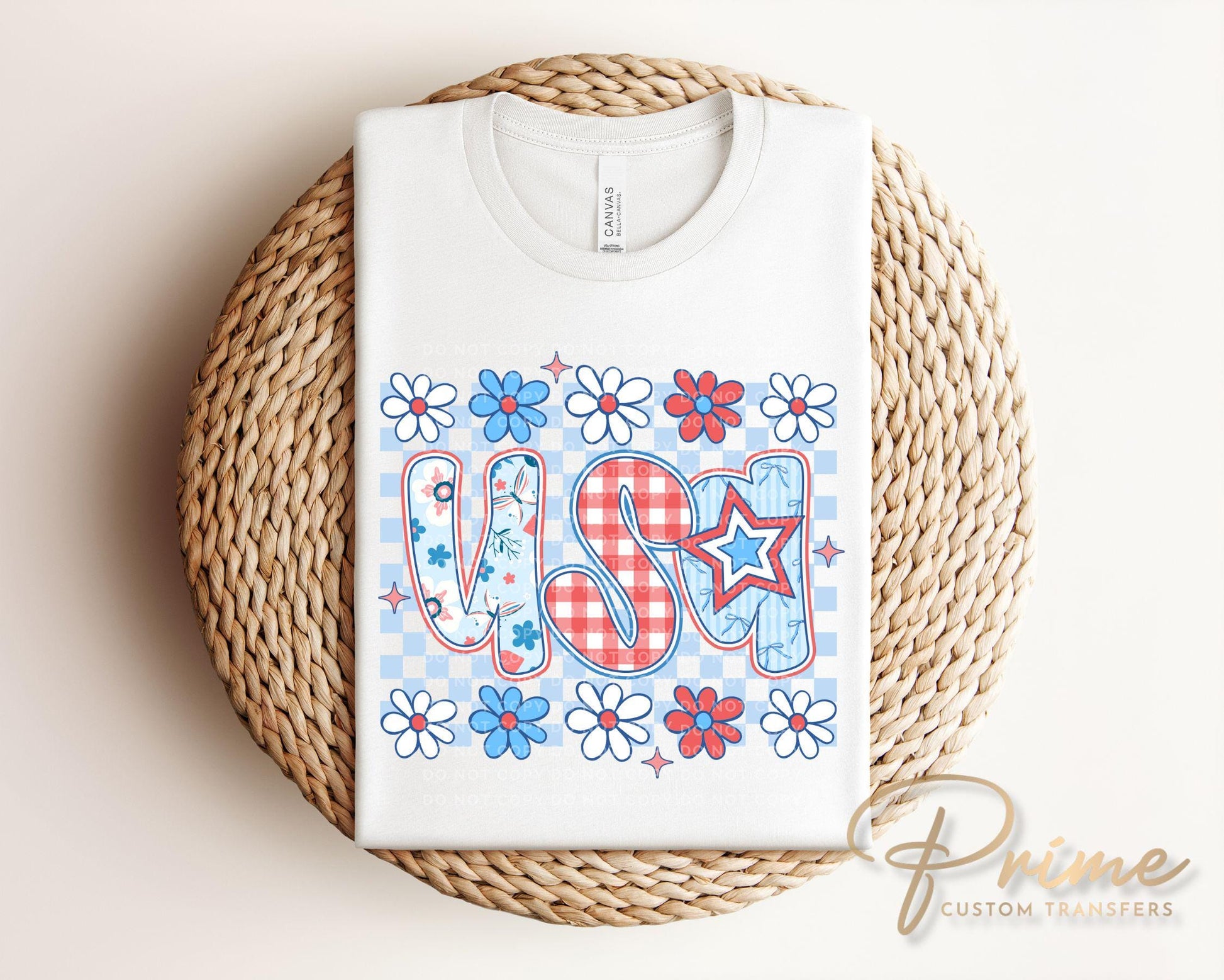 4th of July DTF Transfers, Ready to Press, T-shirt Transfers, Heat Transfer, Direct to Film, Memorial Day, Patriotic, America, Preppy USA