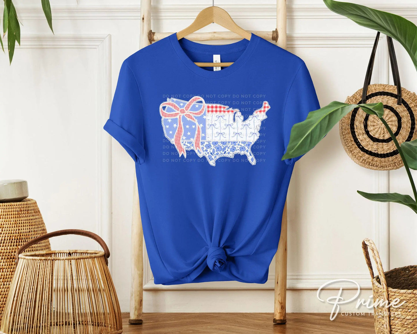 Coquette 4th of July DTF Transfers, Ready to Press, T-shirt Transfers, Heat Transfer, Direct to Film, USA, Ribbon, Bows, USA Quilted Map