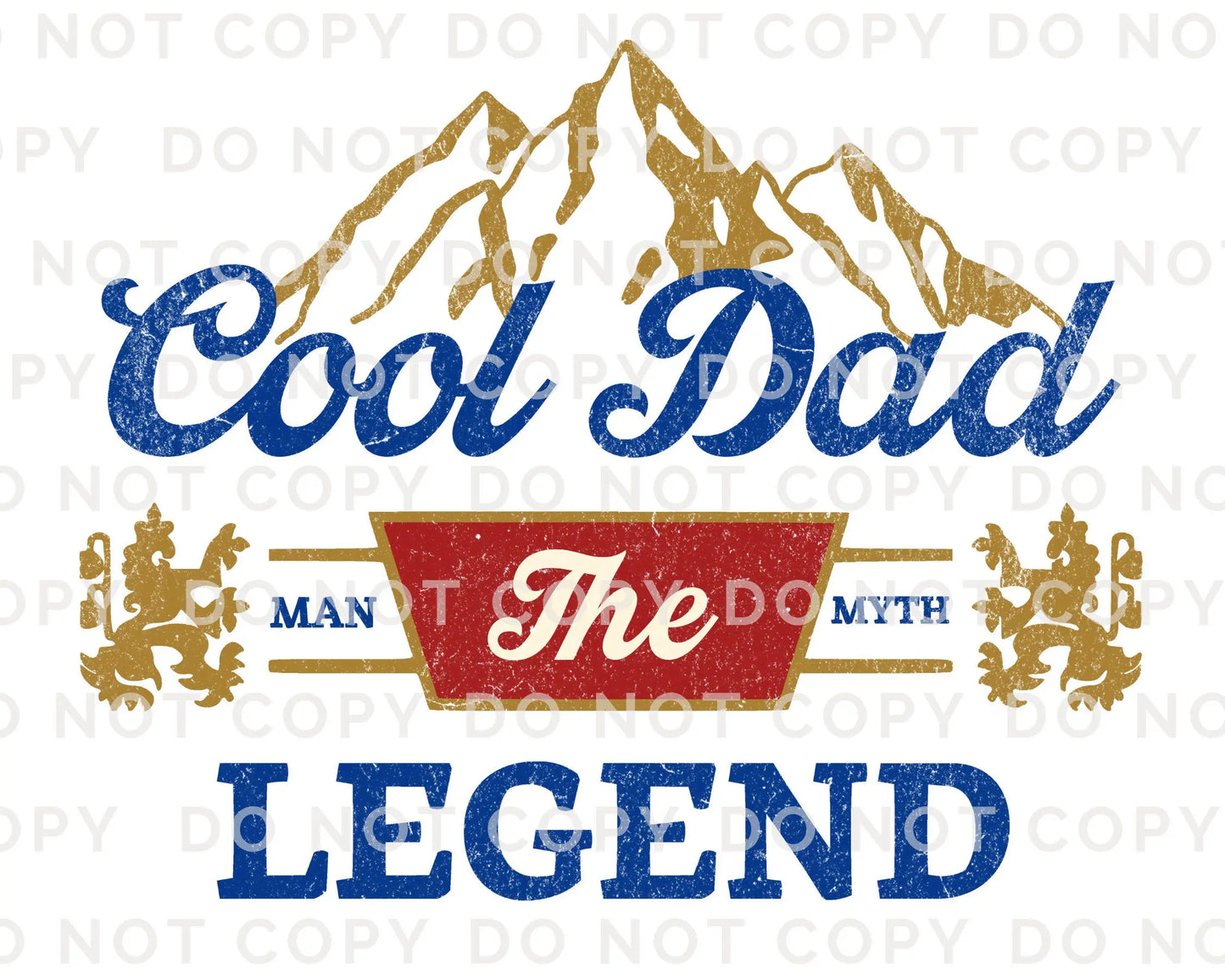 Father's Day DTF Transfer, Ready to Press, T-shirt Transfers, Heat Transfer, Direct to Film, Gift for Dad, The Man The Myth The Legend