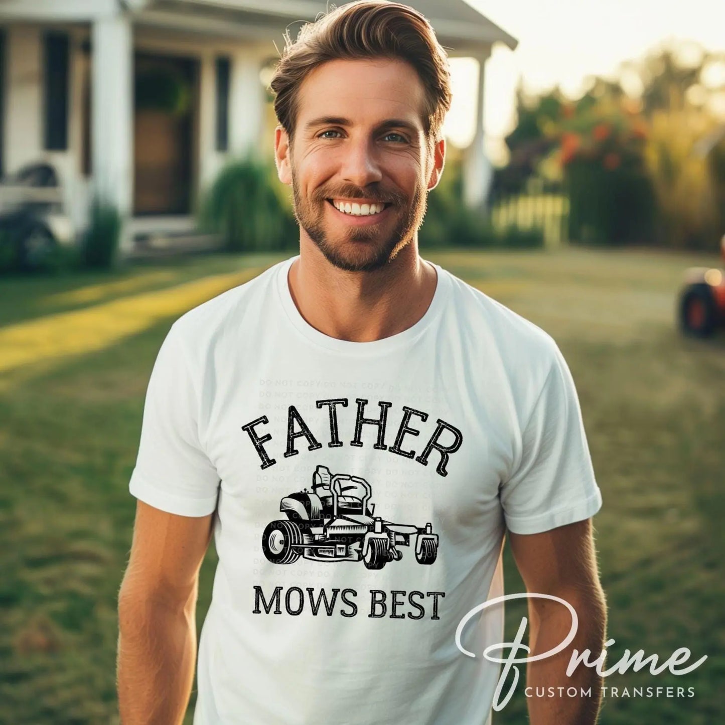 Father's Day DTF Transfer, Ready to Press, T-shirt Transfer, Heat Transfer, Direct to Film, Funny Dad Jokes, Gift for Dad, Father Mows Best