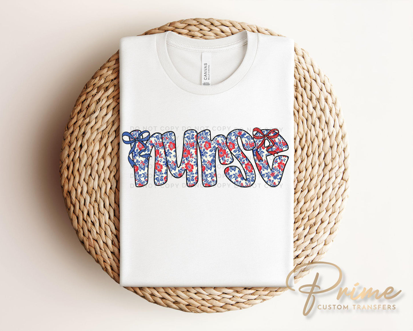 4th of July DTF Transfer, Ready to Press, T-shirt Transfer, Heat Transfer, Direct to Film, Holiday, Memorial Day, Nurse Gift, Coquette Nurse