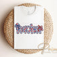 4th of July DTF Transfer, Ready to Press, T-shirt Transfer, Heat Transfer, Direct to Film, Preschool, Gift for Teacher, Floral Coquette