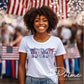 4th of July DTF Transfer, Ready to Press, T-shirt Transfer, Heat Transfer, Direct to Film, Memorial Day, America, Bows, USA Coquette Mama