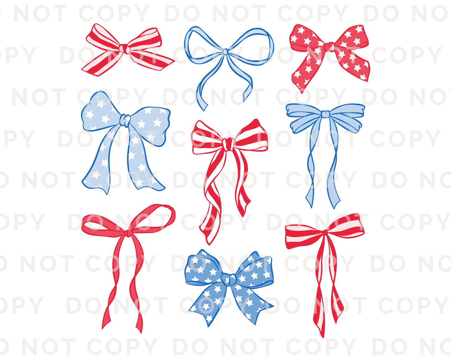 4th of July DTF Transfers, Ready to Press, T-shirt Transfers, Heat Transfer, Direct to Film, Memorial Day, Coquette Bows, Red White, Blue
