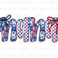 4th of July DTF Transfer, Ready to Press, T-shirt Transfer, Heat Transfer, Direct to Film, Memorial Day, America, Bows, USA Coquette Nana