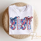 4th of July DTF Transfer, Ready to Press, T-shirt Transfer, Heat Transfer, Direct to Film, Memorial Day, America, Bows, USA Coquette Gigi